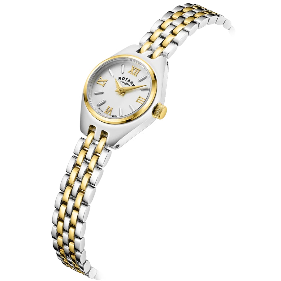 Rotary ladies two hot sale tone watch