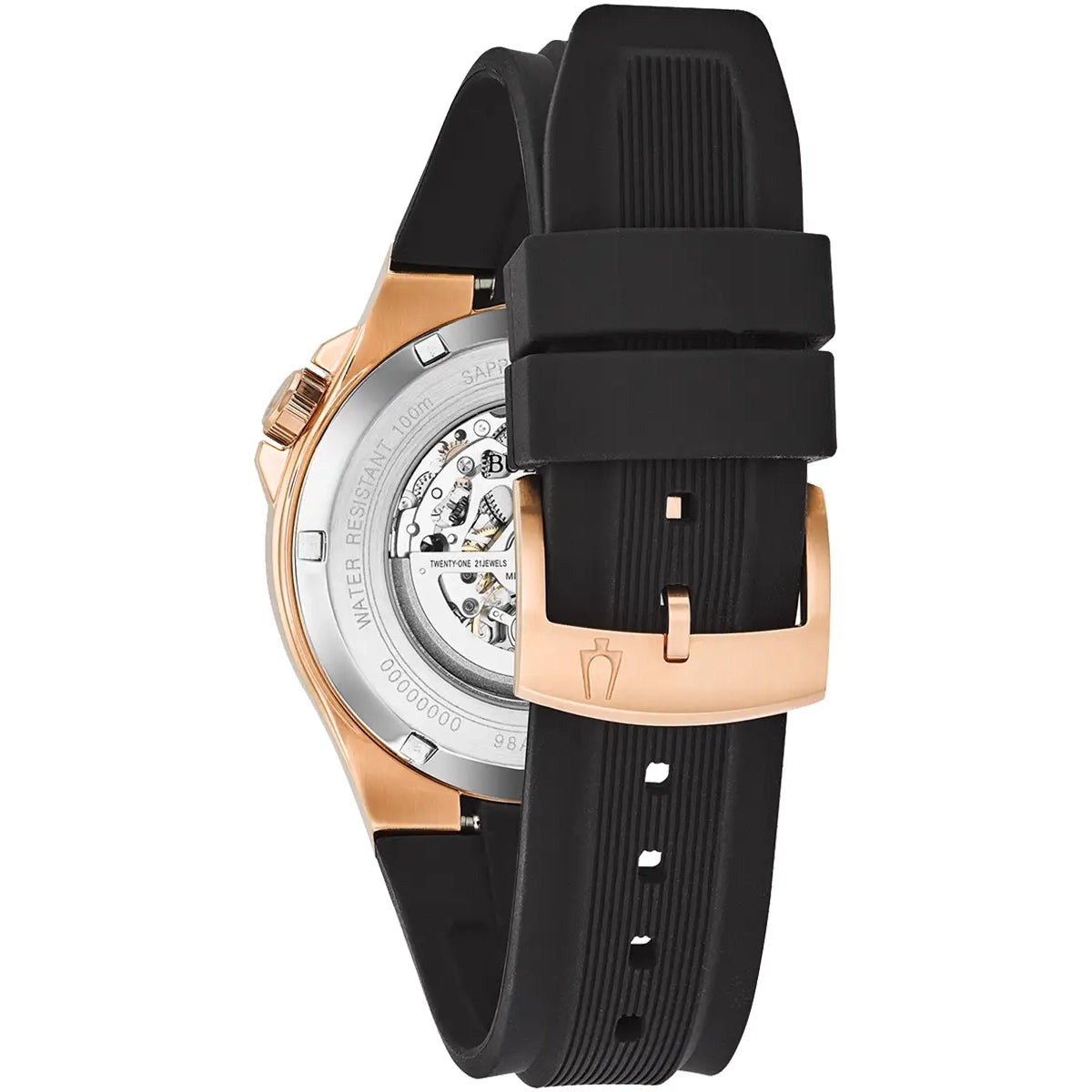 Bulova Maquina Auto Men s Rose Gold Watch 98A177 from WatchPilot