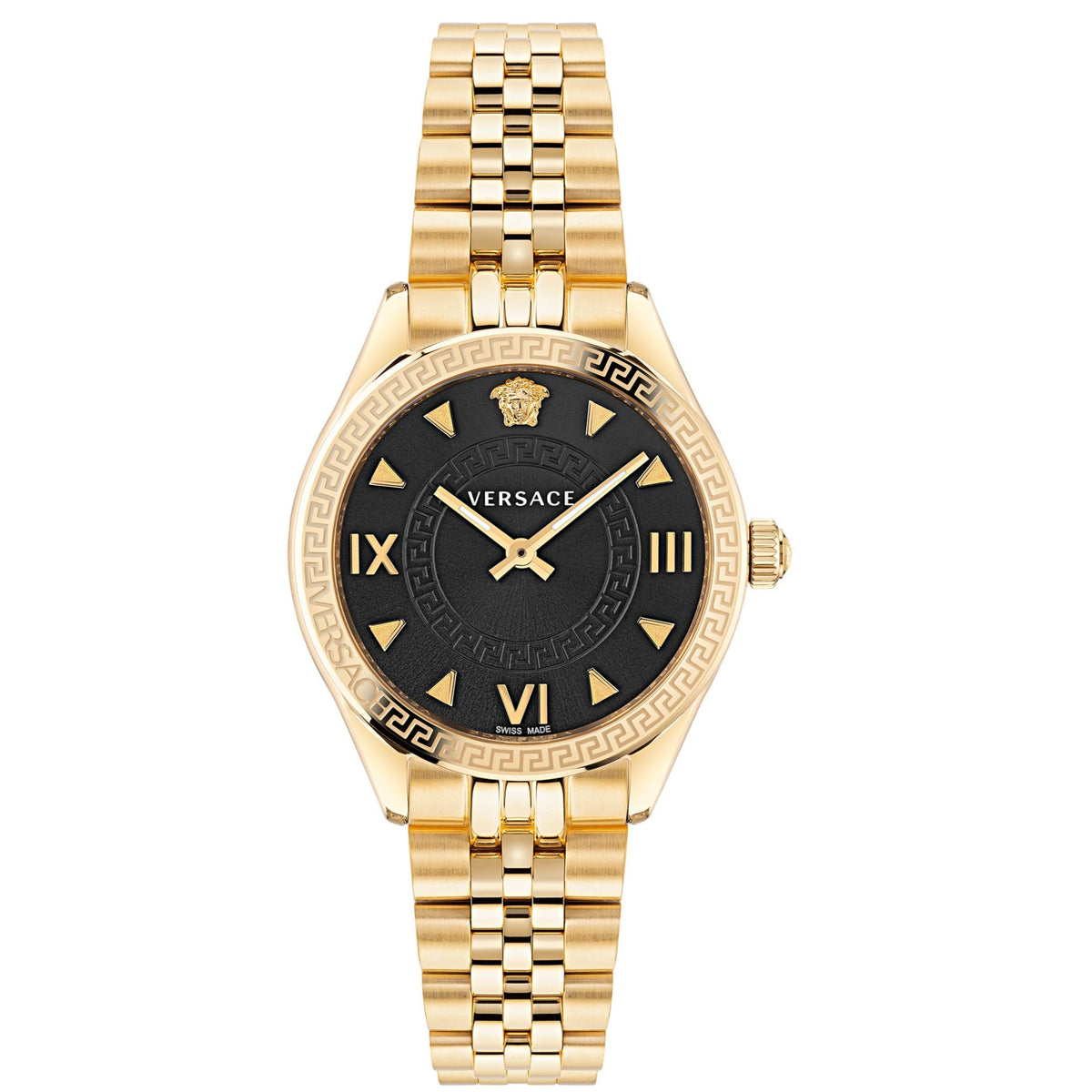 Versace gold toned aiakos automatic clearance watch