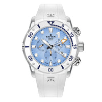 Edox CO-1 Chronograph Men's White Blue Watch 10242-TINB-BUICDNO