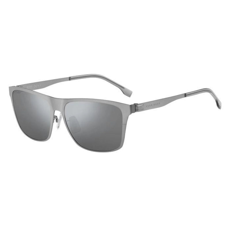 Boss by BOSS Men's Sunglasses Classic Square Silver/Grey 1410/F/S R81/T4