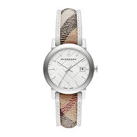 Burberry The City Haymarket Ladies 34mm Silver Watch BU9136