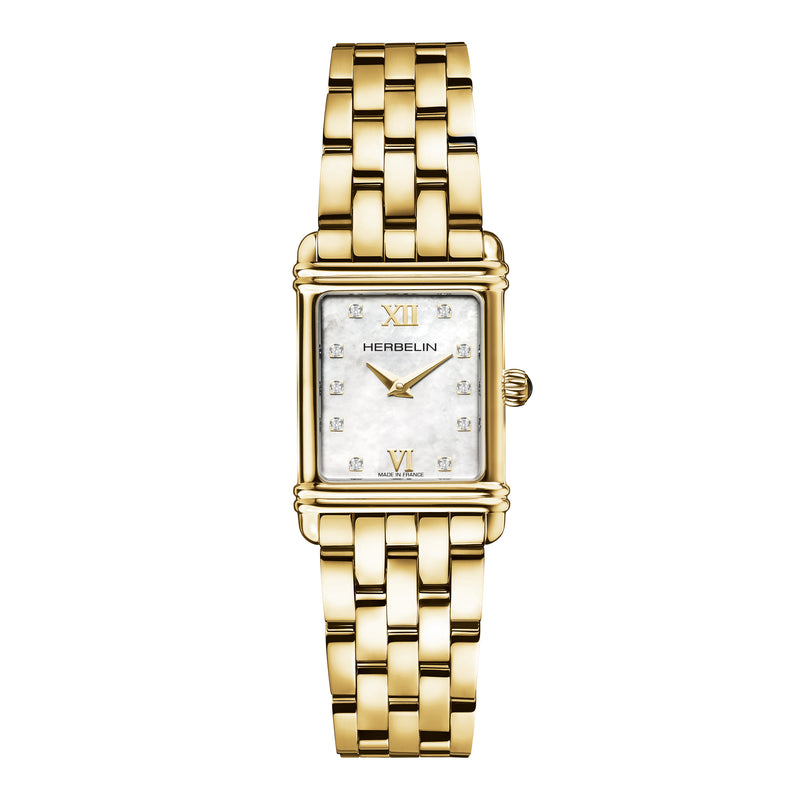 Herbelin Art Deco Ladies Gold Watch 17478BP59