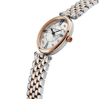 Frederique Constant Ladies Watch Art Deco Oval Steel Rose Gold FC-200RMPW2V2B