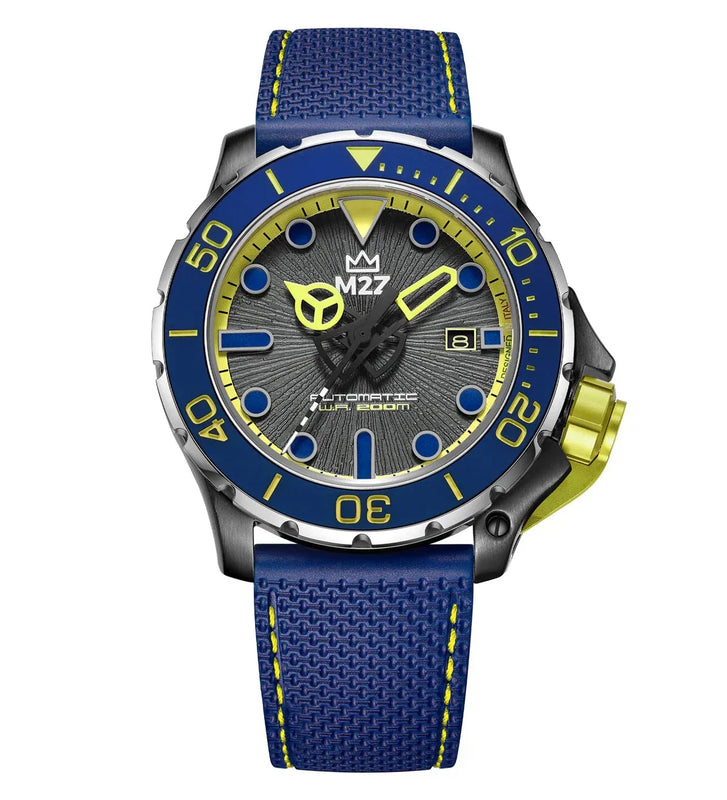 M2Z 200-006B Men's Diver 200 Blue/Yellow Watch