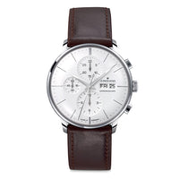 Junghans Meister Chronoscope Men's White/Brown Watch 27/4120.03