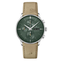 Junghans Meister Chronoscope Men's Green/Beige Watch 27/4222.02