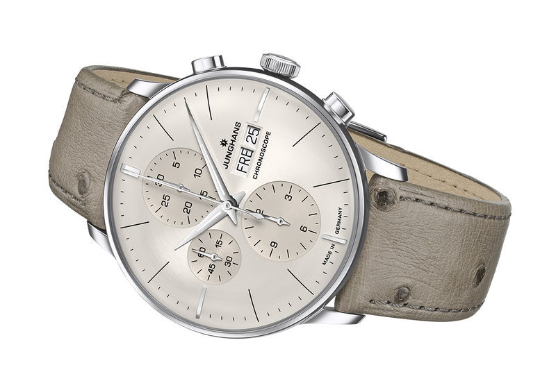 Junghans Meister Chronoscope Men's Beige Grey Watch 27/4223.03