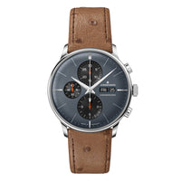 Junghans Meister Chronoscope Men's Grey Brown Watch 27/4224.03