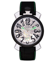 GaGà Milano Watch Skeleton 48MM Black Steel