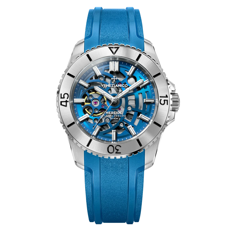 Venezianico Automatic Watch Nereide UltraLeggero 42 Skeleton Aqua 3921506