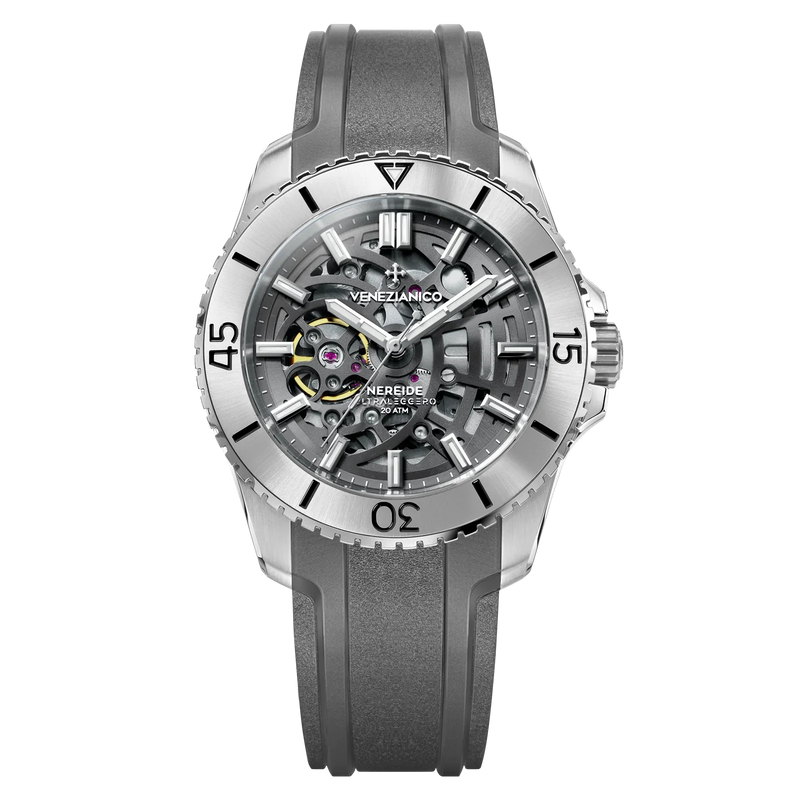 Venezianico Automatic Watch Nereide UltraLeggero 42 Skeleton Grey 3921508