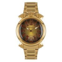 GaGà Milano Watch Manuale Forty-Four 44mm Yellow Gold