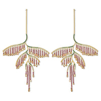 Swarovski Tropical Leaf Pierced Multicolour Earrings  5512463