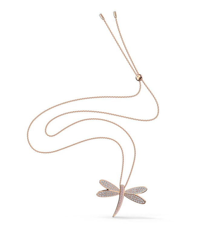 Swarovski Eternal Flower Rose Gold Necklace 5524856