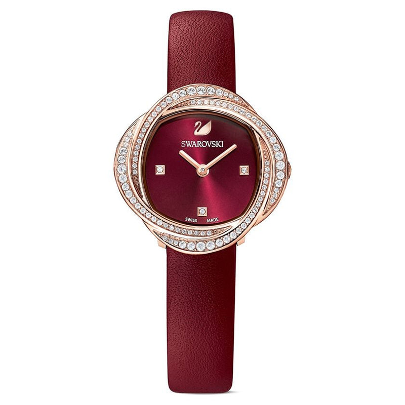 Swarovski Crystal Flower Ladies Red Watch 5552780