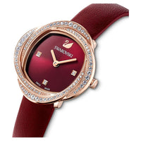 Swarovski Crystal Flower Ladies Red Watch 5552780