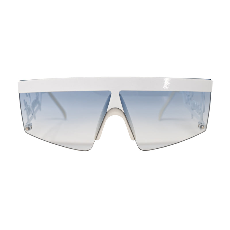 Jeremy Scott Ladies Rectangular Grey Sunglasses 6JSSIGNATURESHADESWHITE