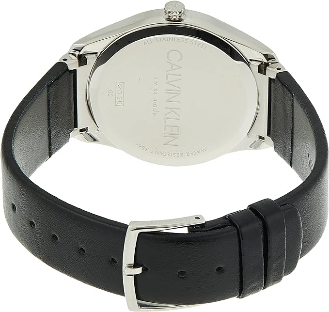 Calvin Klein Watch Classic 38MM Silver Black Leather K4D211C6