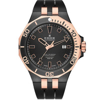 Edox Automatic Watch Delfin Diver Black Rose Gold 43mm 80110357NRCA