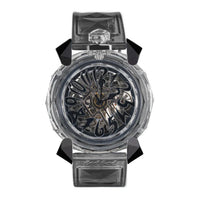 Milano Watch Crystal 46mm Skeleton Black