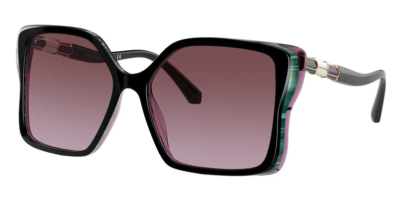 Bvlgari Women's Sunglasses Oversized Butterfly Green/Purple/Black 8229B SOLE 54858H 57