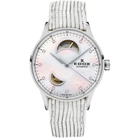 Edox Women's Automatic Watch Les Vauberts Open Heart 37mm 850193ANADN