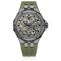 Edox Delfin Mecano Men's Green Watch 85303-357GNCAV-VONB