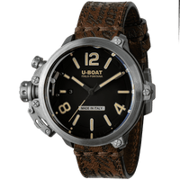 U-Boat Men's Watch Capsule 50mm Limited Edition Black Brown 8807