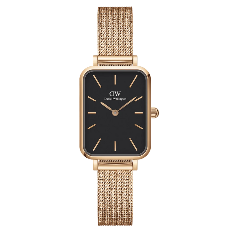 Daniel Wellington Ladies Rose Gold Quadro Watch DW00100432