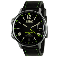 U-Boat Men's Watch Capsoil Doppiotempo 55mm Black Green Rehaut 9676