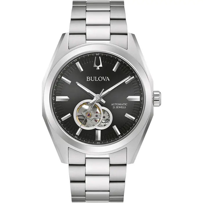 Bulova Surveyor Auto Men's Silver Watch 96A270