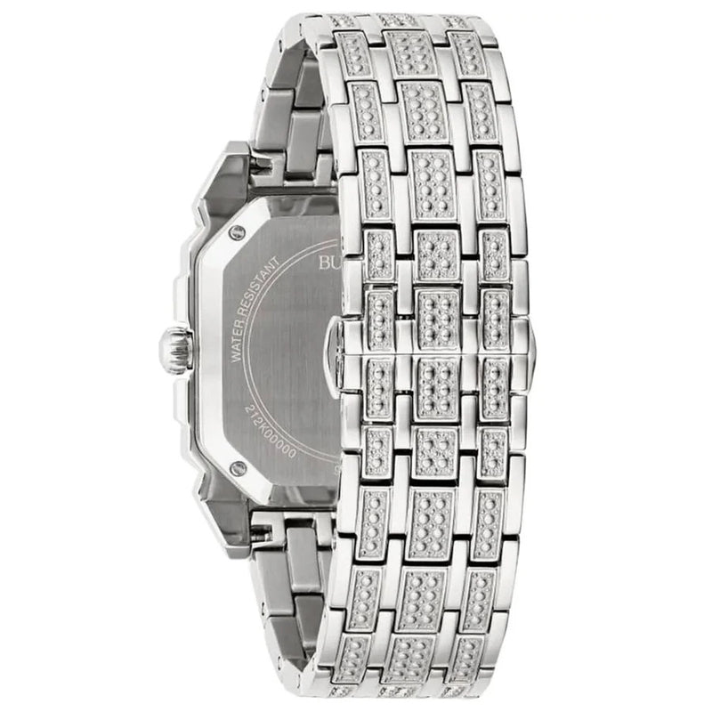 Bulova Crystal Men's Octava Silver Watch 96A285