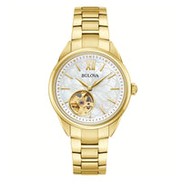 Bulova Classic Sutton Automatic Women's Gold Watch 97L172