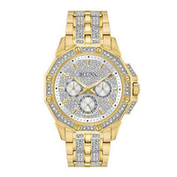 Bulova Crystal Men's Octava Gold Watch 98C126