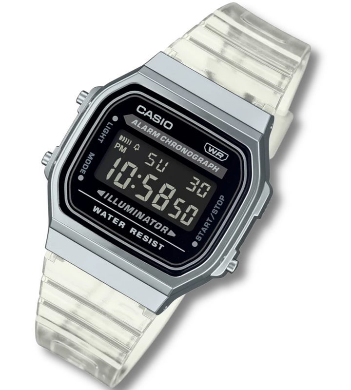 Casio Vintage Unisex Transparent Watch A168XES-1BEF