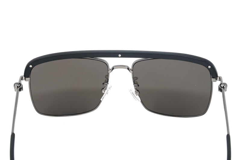 Alexander McQueen Men's Sunglasses Browline Grey/Black AM0258S-002 59