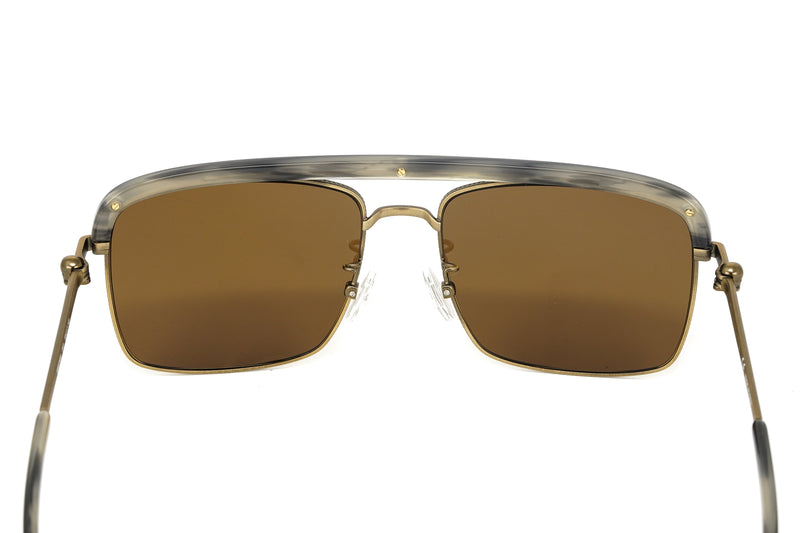 Alexander McQueen Men's Sunglasses Browline Bronze AM0258S-003 59