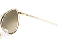 Alexander McQueen Unisex Sunglasses Pilot Gold AM0263S-002 62