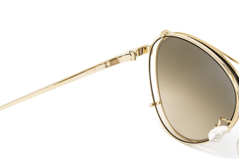 Alexander McQueen Unisex Sunglasses Pilot Gold AM0263S-002 62