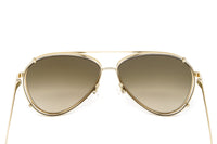 Alexander McQueen Unisex Sunglasses Pilot Gold AM0263S-002 62