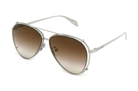 Alexander McQueen Unisex Sunglasses Pilot Bronze AM0263S-003 62