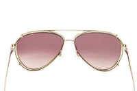 Alexander McQueen Unisex Sunglasses Pilot Rose Gold AM0263S-004 62