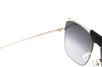 Alexander McQueen Unisex Sunglasses Browline Gold AM0318S-001 61