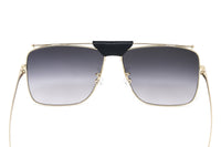 Alexander McQueen Unisex Sunglasses Browline Gold AM0318S-001 61