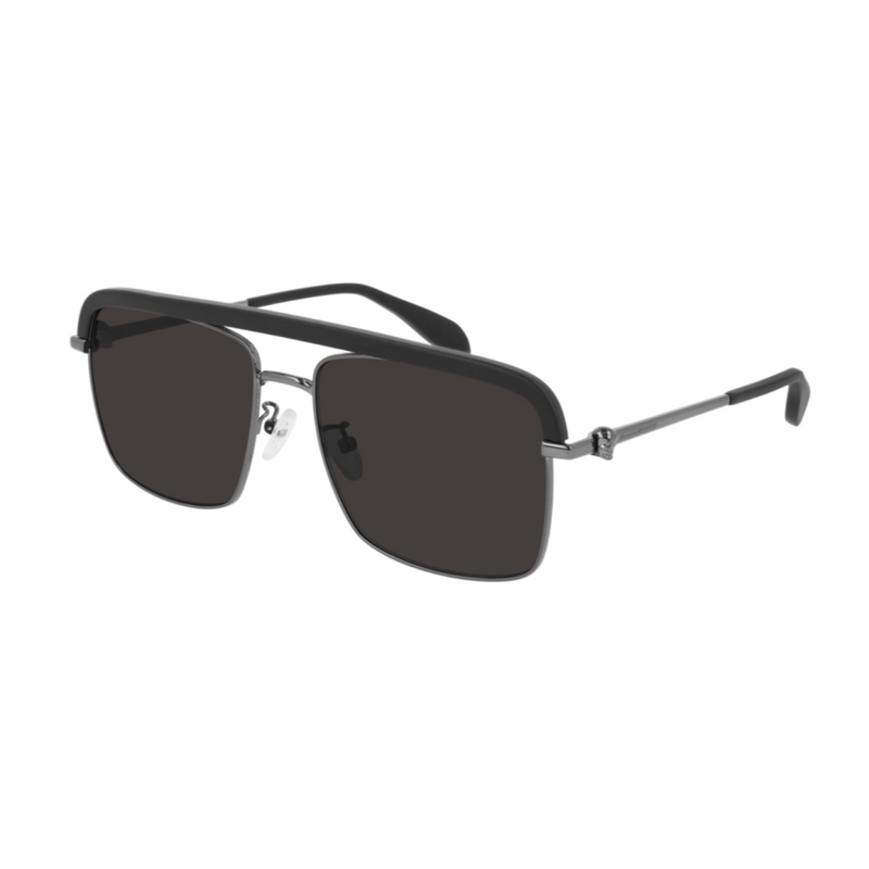 Alexander McQueen Men's Sunglasses Browline Grey/Black AM0258S-002 59