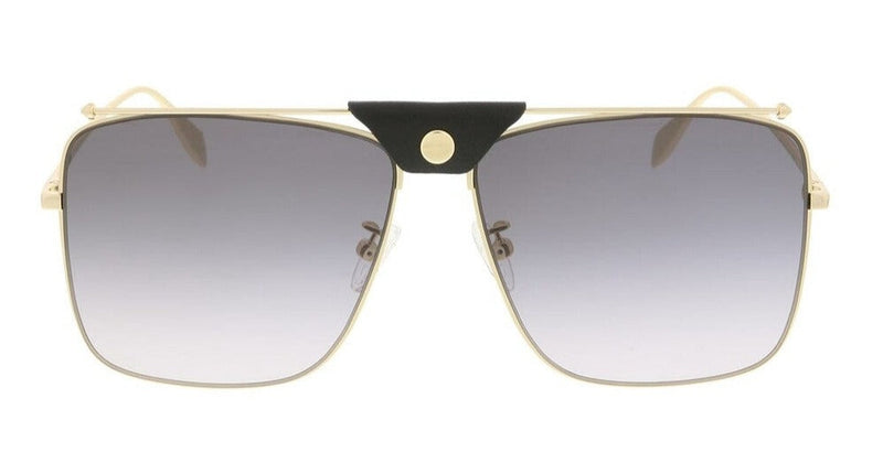 Alexander McQueen Unisex Sunglasses Browline Gold AM0318S-001 61