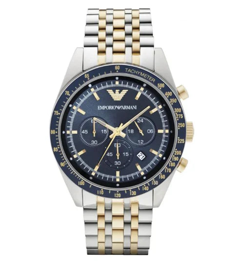 Emporio Armani Men's Tazio Chronograph Watch Two Tone AR6088