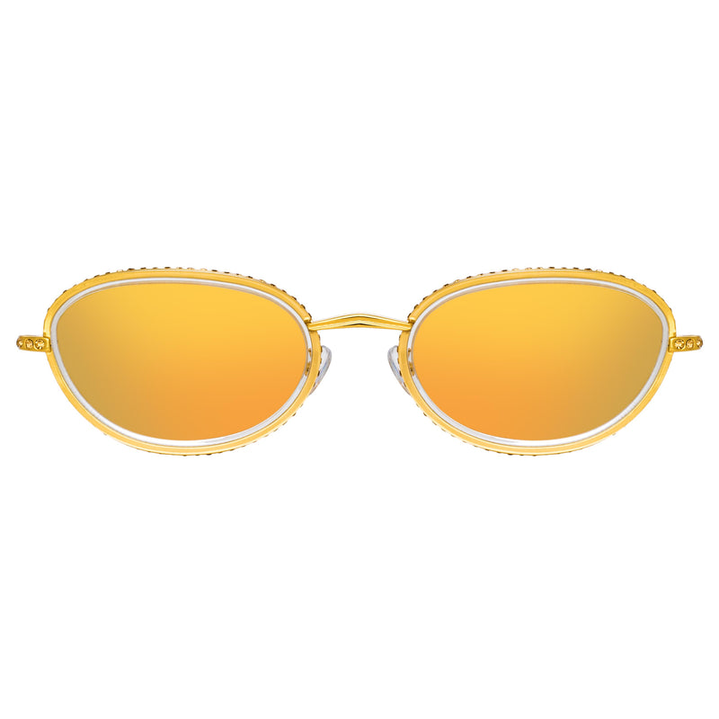 Area Nyc Ladies Oval Gold Sunglasses AREA1C2SUN