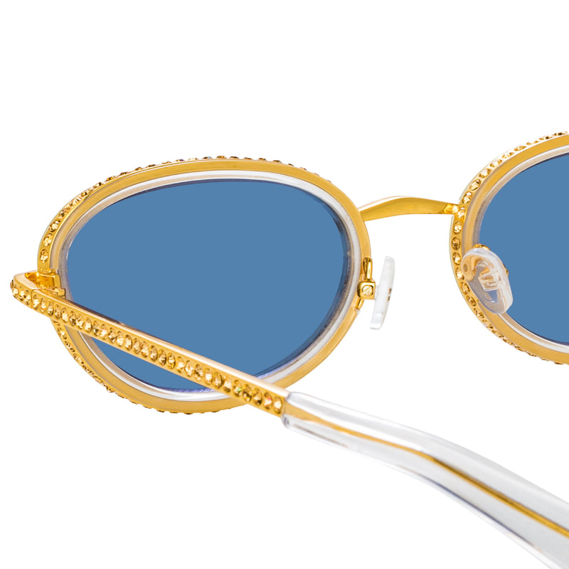 Area Nyc Ladies Oval Gold Sunglasses AREA1C2SUN